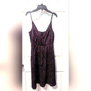 Cute Gap purple multicolor mini dot dress